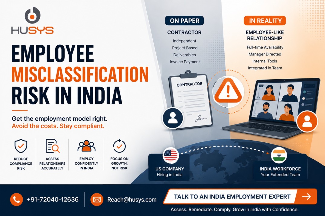 Employee misclassification risk in India when a contractor relationship resembles employment