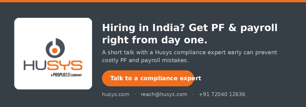 Talk to a Husys compliance expert about running PF end to end for US companies